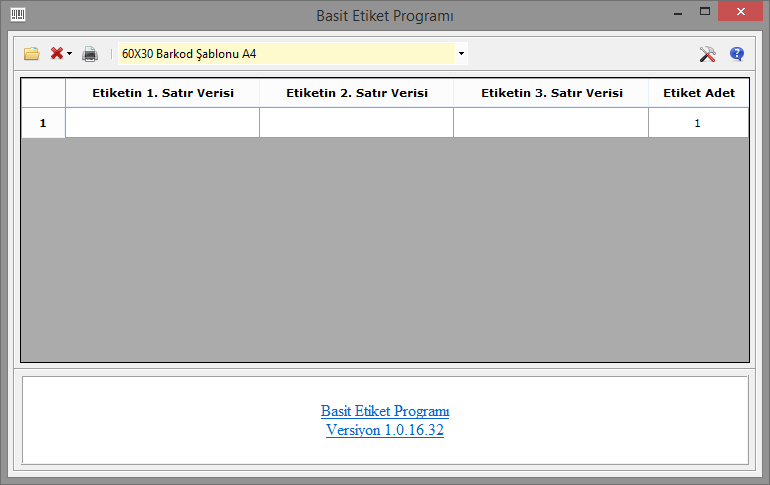 Basit Etiket Programı 1